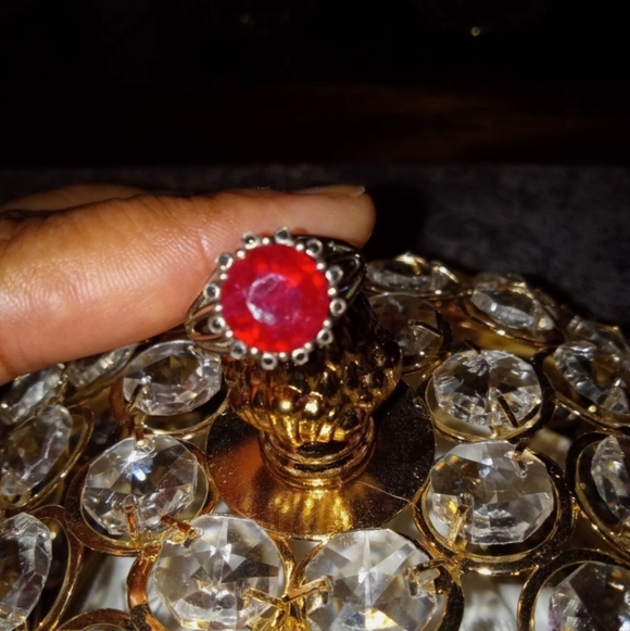 RED RUBY RING WITH BLACK SPINEL 5.115 CARATS - Picture 10 of 10